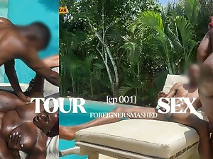 Mombasapornstar's fat tits bounce painless she gets pounded by a arrogantly black cock on tap a public pool